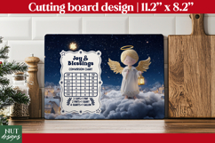 Christmas cutting board Christian Angel Kitchen Chart PNG Product Image 1