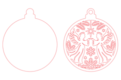 Angel Christmas Ornament Laser Cut SVG Product Image 2