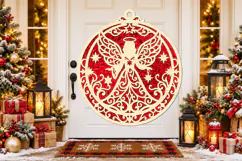 Angel Christmas Ornament Laser Cut SVG Product Image 3