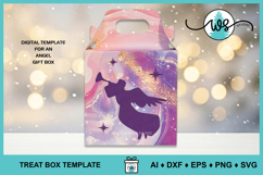 Angel Gift Box SVG 3D Christmas Paper Gift Box with Angel Product Image 1