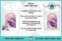 Angel Gift Box SVG 3D Christmas Paper Gift Box with Angel Product Image 3