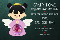 Angel Girl Candy Dome. Christmas paper craft template for cutting machines