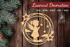 Angel Kids Lasercut Decoration SVG Product Image 1