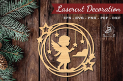 Angel Kids Lasercut Decoration SVG Product Image 1