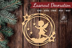 Angel Kids Lasercut Decoration SVG Product Image 1