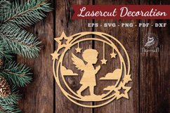 Angel Kids Lasercut Decoration SVG Product Image 1