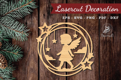 Angel Kids Lasercut Decoration SVG Product Image 1