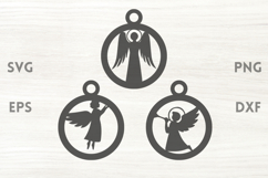 Flying Angel Tree Ornaments SVG Product Image 1