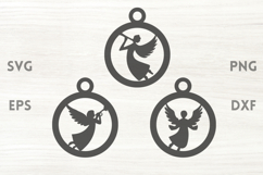 Singing Angels Tree Ornaments SVG Product Image 1