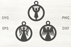 Angels Tree Decorations SVG Product Image 1