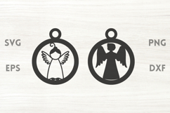 Cute Angels Tree Decorations SVG Product Image 1