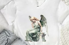 Angel Statue Watercolor PNG Clipart Product Image 2