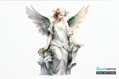Angel Statue Watercolor PNG Clipart Product Image 1