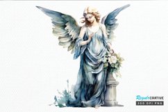 Angel Statue Watercolor PNG Clipart Product Image 1