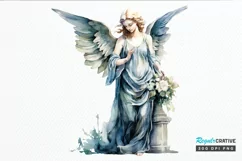 Angel Statue Watercolor PNG Clipart Product Image 1