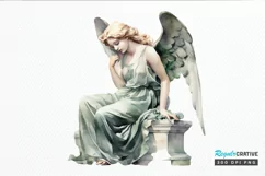 Angel Statue Watercolor PNG Clipart Product Image 1
