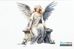 Angel Statue Watercolor PNG Clipart Product Image 1