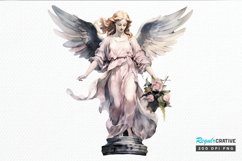 Angel Statue Watercolor PNG Clipart Product Image 1