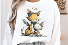 Angel Wing Mama Cat Clipart Product Image 2