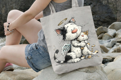 Angel Wing Mama Cat Clipart Product Image 3