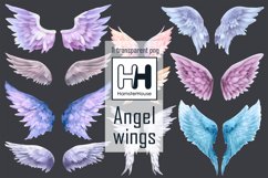 Angel wings, digital watercolor, 11 png Product Image 1