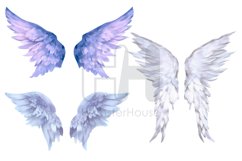 Angel wings, digital watercolor, 11 png Product Image 5