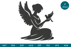 Angel With Dove Machine Embroidery Product Image 1