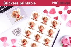 Sticker Angel with heart| Wedding sticker Product Image 1