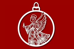 Christmas balls svg, christmas angel svg, Cricut, SVG, PDF Product Image 2