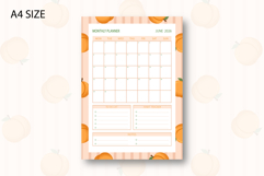 Peach Monthly Planner Template for June 2026 Product Image 1