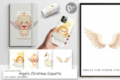 Angelic Christmas Coquette Digital Paper Product Image 1