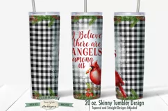 20 oz Skinny Tumbler Sublimation | Angels Among Us Cardinal Product Image 2