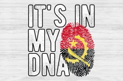 It's in my DNA Angola Flag Fingerprint PNG Sublimation Product Image 1