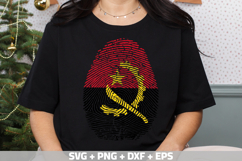 Angola SVG | Angola Flag Fingerprint | SVG PNG DXF EPS Product Image 1