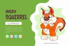 Angry Cartoon Squirrel. T-Shirt, PNG, SVG. Product Image 1