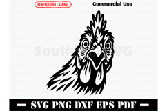 Angry Chicken Peeking SVG PNG DXF EPS PDF Product Image 1