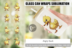 Glass Can Angry Duck Product Image 1