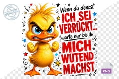 Angry Duck German Sarcastic Quote PNG Design File Product Image 1