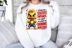 Angry Duck Temper Funny German Quote PNG Design File Product Image 2