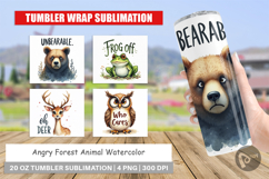 Angry Forest Animal Art Tumbler Product Image 1