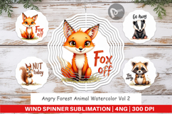 Angry Forest Animal Art Wind Spinner Product Image 1