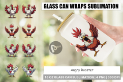 Glass Can Angry Rooster Product Image 1