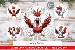 Wind Spinner Angry Rooster Product Image 1