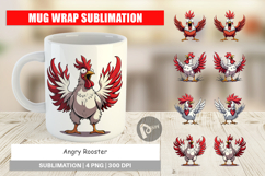 Mug Wrap Angry Rooster Product Image 1