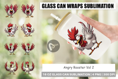 Glass Can Angry Rooster Product Image 1
