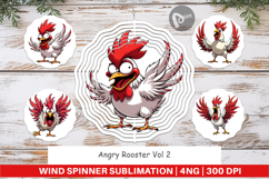Wind Spinner Angry Rooster Product Image 1