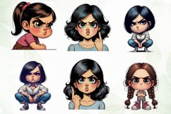 Angry Young Girl Sublimation Clipart Product Image 5