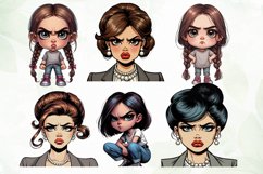 Angry Young Girl Sublimation Clipart Product Image 4