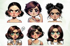 Angry Young Girl Sublimation Clipart Product Image 3