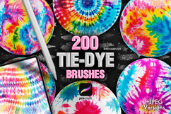Procreate Tie-Dye Brushes: 200 Fabric Texture Fashion Product Image 1
